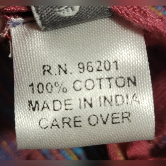 ANU Boho Metallic Striped 100% Cotton Fringe Scarf 72"x18" - Picture 7 of 8